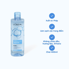 Nước tẩy trang Loreal hồng 400ml (công ty)
