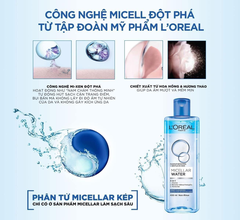 Nước tẩy trang Loreal xanh đậm 400ml (công ty)