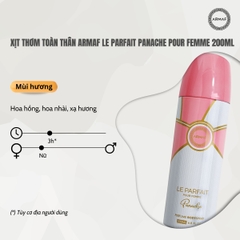 XỊT Club Le Parfai 200ml - PANACHE Hồng