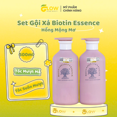 Set Gội Xả Biotin Essence - (Hồng Mộng Mơ)  500ml