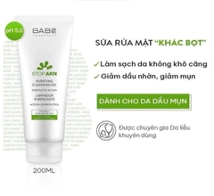 Sữa rửa mặt Babe stop AKN 200ml (da dầu)