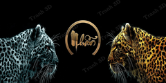 Tranh Con Hổ - Ngựa - Công-Tranh 3D  Dán Hồ Cá - Decal Dán Hồ- Cá Cảnh Thiên Phước