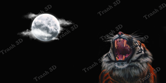 Tranh Con Hổ - Ngựa - Công-Tranh 3D  Dán Hồ Cá - Decal Dán Hồ- Cá Cảnh Thiên Phước