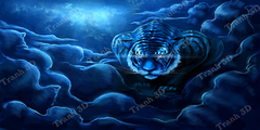 Tranh Con Hổ - Ngựa - Công-Tranh 3D  Dán Hồ Cá - Decal Dán Hồ- Cá Cảnh Thiên Phước