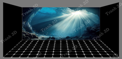 Nền Đen -Tranh 3D  Dán Hồ Cá - Decal Dán Hồ- Cá Cảnh Thiên Phước