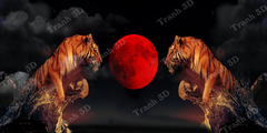 Tranh Con Hổ - Ngựa - Công-Tranh 3D  Dán Hồ Cá - Decal Dán Hồ- Cá Cảnh Thiên Phước