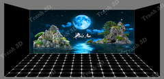 Nền Đen -Tranh 3D  Dán Hồ Cá - Decal Dán Hồ- Cá Cảnh Thiên Phước