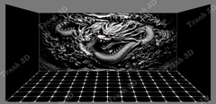 Nền Đen -Tranh 3D  Dán Hồ Cá - Decal Dán Hồ- Cá Cảnh Thiên Phước
