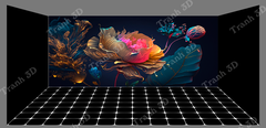 Nền Đen -Tranh 3D  Dán Hồ Cá - Decal Dán Hồ- Cá Cảnh Thiên Phước