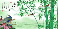 Tranh Con Hổ - Ngựa - Công-Tranh 3D  Dán Hồ Cá - Decal Dán Hồ- Cá Cảnh Thiên Phước
