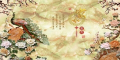 Tranh Con Hổ - Ngựa - Công-Tranh 3D  Dán Hồ Cá - Decal Dán Hồ- Cá Cảnh Thiên Phước
