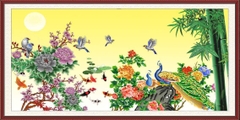 Tranh Con Hổ - Ngựa - Công-Tranh 3D  Dán Hồ Cá - Decal Dán Hồ- Cá Cảnh Thiên Phước