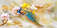 Tranh Con Hổ - Ngựa - Công-Tranh 3D  Dán Hồ Cá - Decal Dán Hồ- Cá Cảnh Thiên Phước