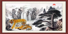 Tranh Con Hổ - Ngựa - Công-Tranh 3D  Dán Hồ Cá - Decal Dán Hồ- Cá Cảnh Thiên Phước