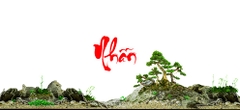 Tranh Chữ Thư Pháp-Tranh 3D  Dán Hồ Cá - Decal Dán Hồ- Cá Cảnh Thiên Phước