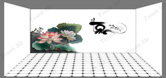 Nền Trắng-Tranh 3D  Dán Hồ Cá - Decal Dán Hồ- Cá Cảnh Thiên Phước