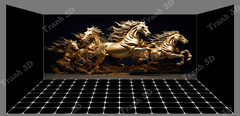 Tranh Con Hổ - Ngựa - Công-Tranh 3D  Dán Hồ Cá - Decal Dán Hồ- Cá Cảnh Thiên Phước