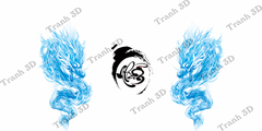 Nền Trắng-Tranh 3D  Dán Hồ Cá - Decal Dán Hồ- Cá Cảnh Thiên Phước