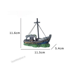 Chiếc Thuyền Ngoài Xa Trang Trí Hồ Thủy Sinh- Cá Cảnh Thiên Phước