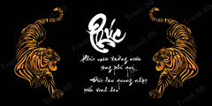 Tranh Con Hổ - Ngựa - Công-Tranh 3D  Dán Hồ Cá - Decal Dán Hồ- Cá Cảnh Thiên Phước