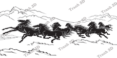 Tranh Con Hổ - Ngựa - Công-Tranh 3D  Dán Hồ Cá - Decal Dán Hồ- Cá Cảnh Thiên Phước