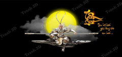 Tranh Chữ Thư Pháp-Tranh 3D  Dán Hồ Cá - Decal Dán Hồ- Cá Cảnh Thiên Phước