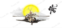 Tranh Chữ Thư Pháp-Tranh 3D  Dán Hồ Cá - Decal Dán Hồ- Cá Cảnh Thiên Phước