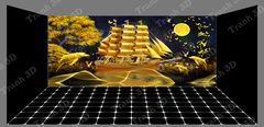 Tranh Thuyền Buồm-Tranh 3D  Dán Hồ Cá - Decal Dán Hồ- Cá Cảnh Thiên Phước
