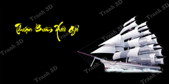 Tranh Thuyền Buồm-Tranh 3D  Dán Hồ Cá - Decal Dán Hồ- Cá Cảnh Thiên Phước