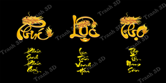 Tranh Chữ Thư Pháp-Tranh 3D  Dán Hồ Cá - Decal Dán Hồ- Cá Cảnh Thiên Phước