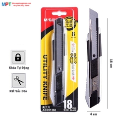 Dao rọc giấy to M&G ASS91360 180mm - thân thép siêu chắc chắn