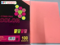Bìa Màu Dạ Quang A4 100 Tờ ĐL160gsm - Cyber Pink