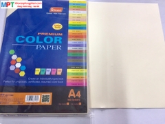 Bìa màu A4 màu VÀNG KEM - Định lượng 160gsm - 100 tờ/tập
