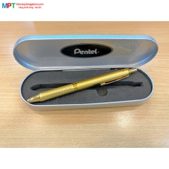 [CHÍNH HÃNG - Do GOLDEN PEN NK] Bút ký cao cấp Pentel BL407X-C thân mạ vàng nét 0.7mm - Mực xanh