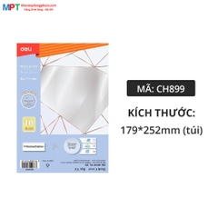 Tập 10 Bọc vở Deli CH899 (bọc cho vở có Kích thước: 179 x 252mm)