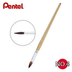 Cọ vẽ màu nước Pentel, đầu tròn số 4 Chính Hãng Pentel ZBS1-04