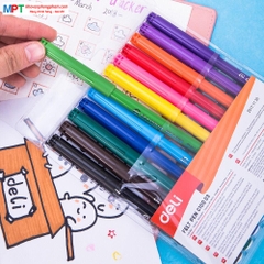 Bút dạ màu 12 màu Deli C10003