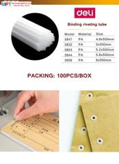 Suốt nhựa cho máy khoan và đóng chứng từ Deli 3847 (đường kính 4.8mm)