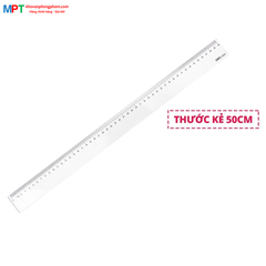 Thước thẳng 50cm Deli 6250 - Trong suốt, vạch kẻ rõ ràng