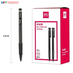 [MUA 10 TẶNG BÚT CHÌ] Bút bi bấm Deli 6546S ngòi 0.7mm - Đầu bấm thiết kế chống trượt tiện dụng