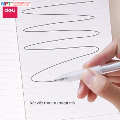 [MUA 12 TẶNG BÚT XOÁ] Bút gel Deli A057B ngòi 0.5mm - Mực đen (Phù hợp viết sổ Calligraphy)