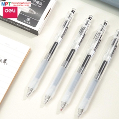 [MUA 10 TẶNG BÚT BI] Bút gel Deli A575 ngòi 0.5mm - Mực đen, Mực xanh (viết lên tới 800m)