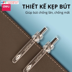 [MUA 10 TẶNG BÚT CHÌ] Bút Gel Deli S101 ngòi 0.5mm - Mực đen, Viết Sổ Calligraphy