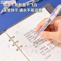 [MUA 10 TẶNG BÚT CHÌ] Bút gel Deli SA130 ngòi 0.35mm - Mực đen, đều mực, ngòi nhỏ