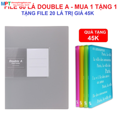 File lá 60 Trang cao cấp Double A màu ghi