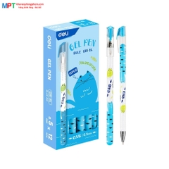 Bút gel Deli EG81-BL ngòi 0.5mm - Mực xanh, Mực nhanh khô nét đều