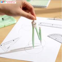 [Sơn Tùng M-TP Collection] Bộ Compa, eke Deli H610 chì bấm - Tặng 1 bút chì cao cấp