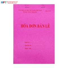 Hóa đơn bán lẻ A5 1 liên loại đẹp (13x19cm)