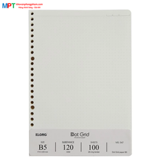 Ruột sổ còng Dot Grid 26 chấu khổ B5 KLONG 547 - Định lượng 120gsm - Kích thước 175x250mm