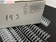 Lò xo gáy xoắn sắt kép 14.3mm (Lò xo sắt đóng được 120 tờ)